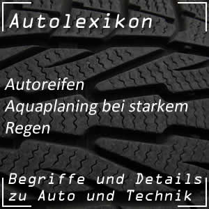 Aquaplaning und Autoreifen