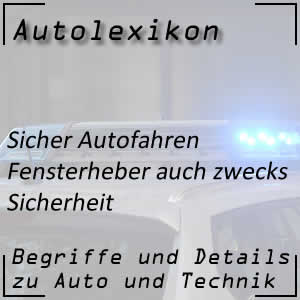 Fensterheber oder elektrischer Fensterheber im Auto