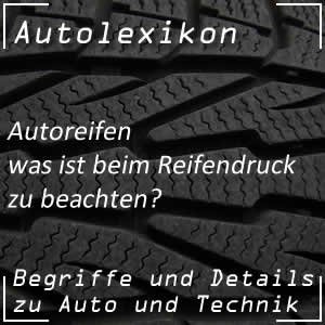 Reifendurck beim Autoreifen