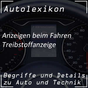 Treibstoffanzeige im Auto