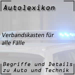 Verbandskasten für die Autofahrt