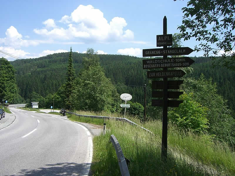 Bergstraße Alpl in der Steiermark