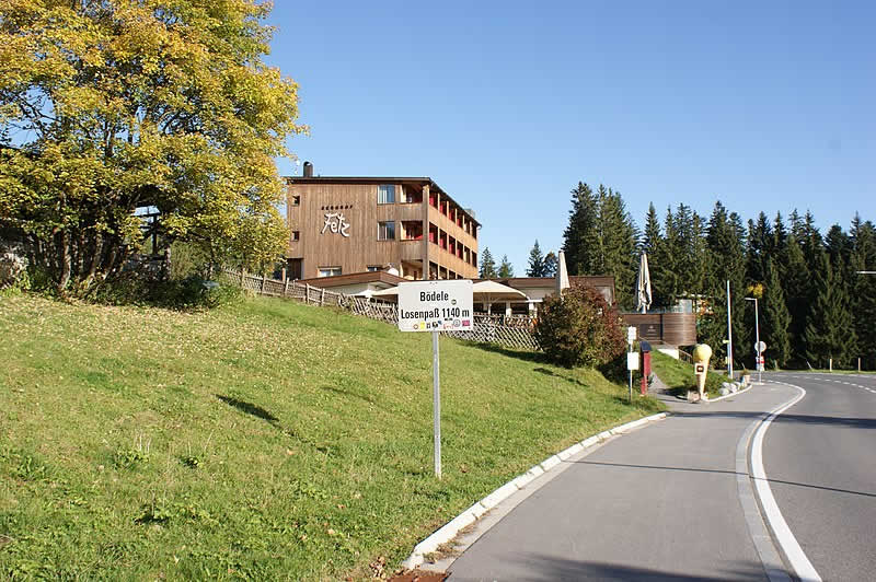 Bergstraße Bödele oder Losenpass bei Schwarzenberg