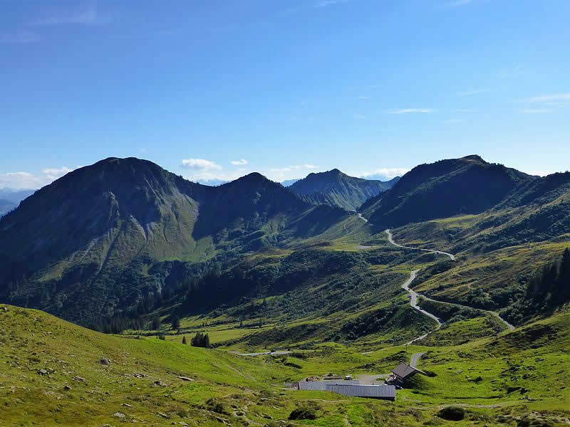 Bergstraße Furkajoch in Vorarlberg