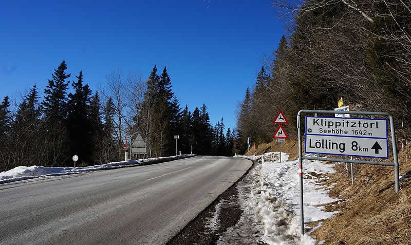 Bergstraße Klippitztörl in Kärnten