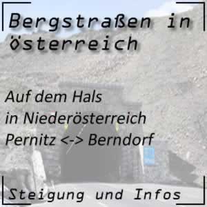 Bergstraße Auf dem Hals in Niederösterreich