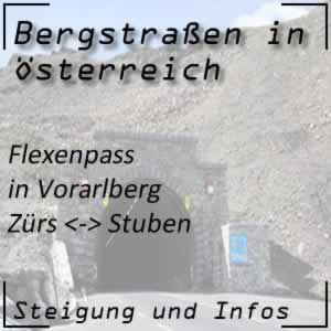 Bergstraße Flexenpass in Vorarlberg