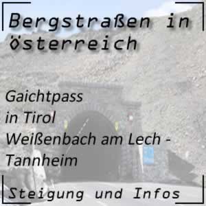 Bergstraße Gaichtpass in Tirol
