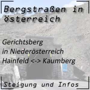 Bergstraße Gerichtsberg in Niederösterreich