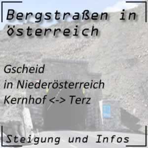 Bergstraße Gscheid in Niederösterreich