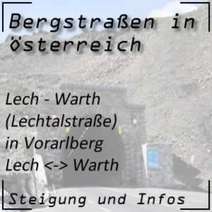 Bergstraße Lech - Warth in Vorarlberg