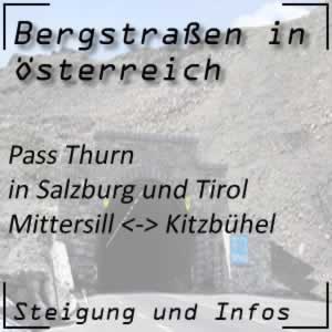 Bergstraße Pass Thurn in Tirol und Salzburg