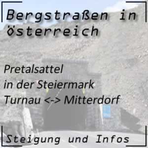 Bergstraße Pretalsattel in der Steiermark