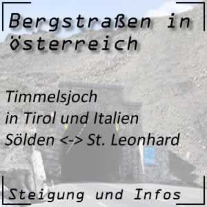 Bergstraße Timmelsjoch in Tirol und Italien