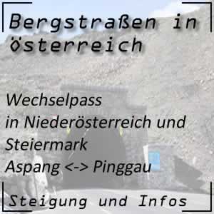 Bergstraße Wechselpass in Niederösterreich und Steiermark
