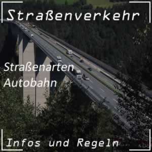 Autobahn im Straßennetz