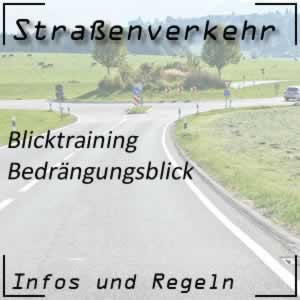 Bedrängungsblick im Straßenverkehr