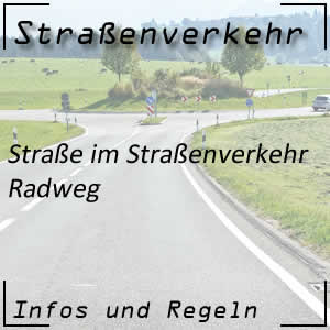 Radweg auf der Straße