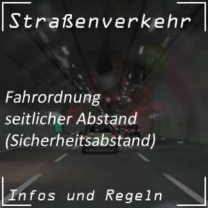 Seitlicher Sicherheitsabstand im Straßenverkehr