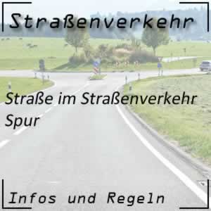 Spur im Straßenverkehr