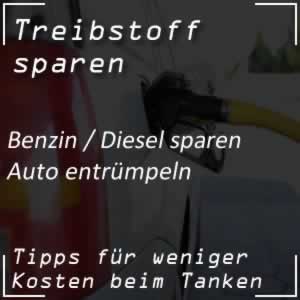 Diesel sparen Auto entrümpeln Gewicht reduzieren