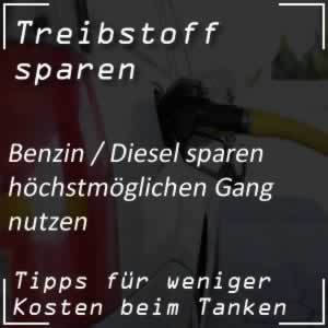 Diesel sparen höchstmöglicher Gang beim Autofahren