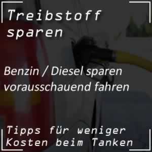 Treibstoff sparen vorausschauend autofahren