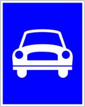 Verkehrszeichen Autostraße