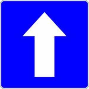 Verkehrszeichen Ende des Gegenverkehrs