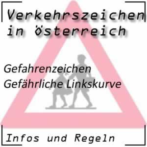 Verkehrszeichen gefährliche Linkskurve