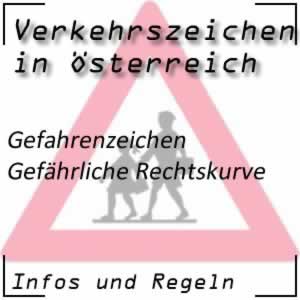 Verkehrszeichen gefährliche Rechtskurve