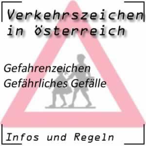 Verkehrszeichen gefährliches Gefälle