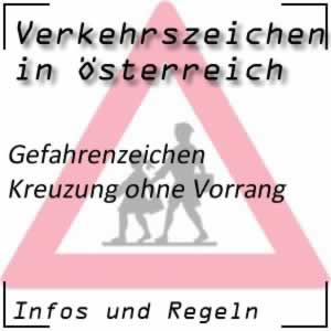 Verkehrszeichen Kreuzung mit Straße ohne Vorrang