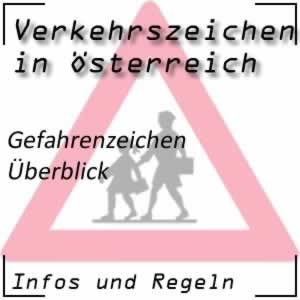 Verkehrszeichen: Gefahrenzeichen in Österreich