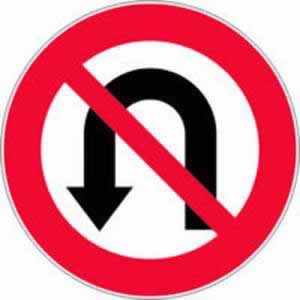 Verkehrszeichen umkehren verboten
