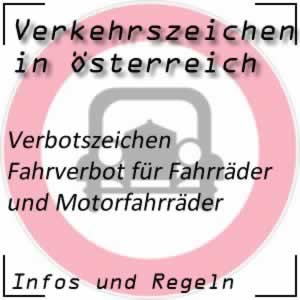 Verkehrszeichen Fahrverbot für Rad und Mofa