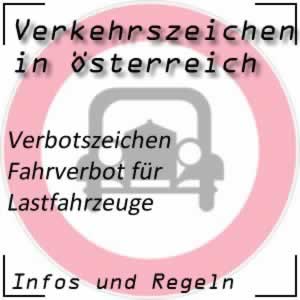 Verkehrszeichen Fahrverbot LKW