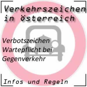 Verkehrszeichen Wartepflicht bei Gegenverkehr