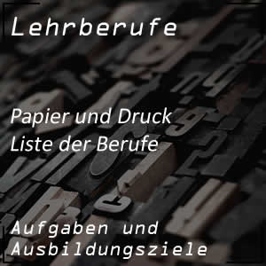Lehrberufe Papierverarbeitung