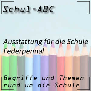 Federpennal für die Schule