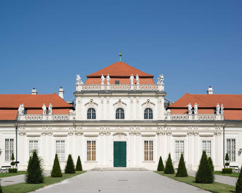 Schloss Belvedere mit Ansicht des Unteren Belvedere