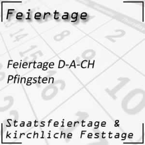 Feiertage Pfingsten Pfingstfeiertage