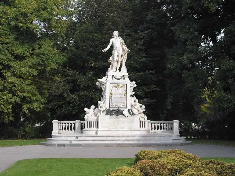 Burggarten mit Mozartdenkmal in Wien