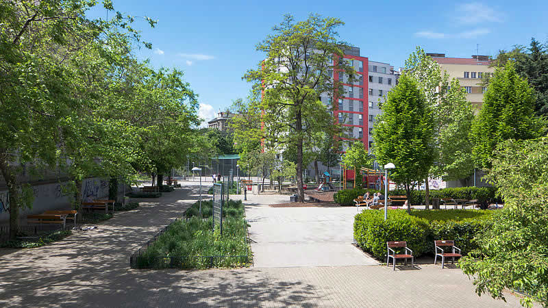 Fritz-Imhoff-Park bei der Wallgasse in Wien