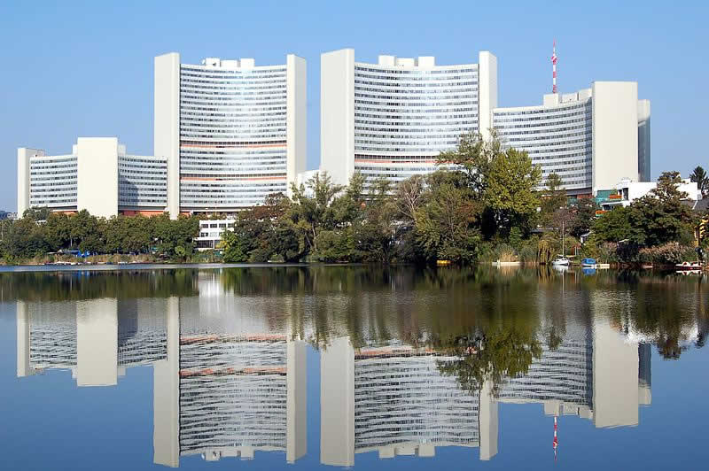 Kaiserwasser in Wien-Donaustadt mit UNO-City