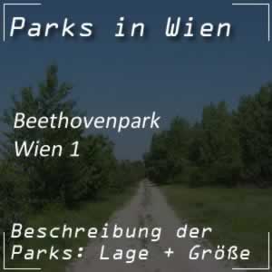 Beethovenpark mit Beethovendenkmal in Wien
