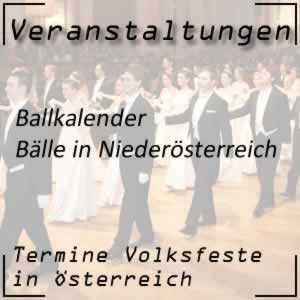 Ballkalender Niederösterreich Bälle