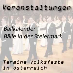 Ballkalender Steiermark Bälle