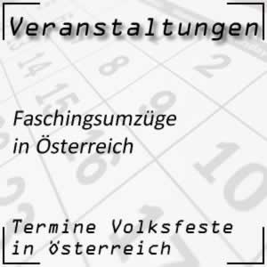 Faschingsumzüge in Österreich