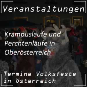 Perchtenlauf und Krampuslauf in Oberösterreich